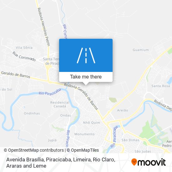 Mapa Avenida Brasília