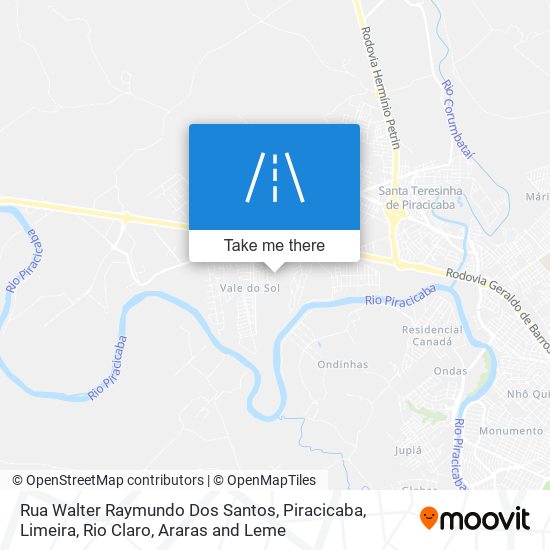 Mapa Rua Walter Raymundo Dos Santos