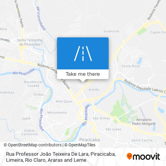 Mapa Rua Professor João Teixeira De Lara