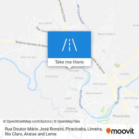 Mapa Rua Doutor Mário José Ronsini