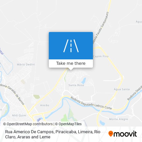 Mapa Rua Americo De Campos