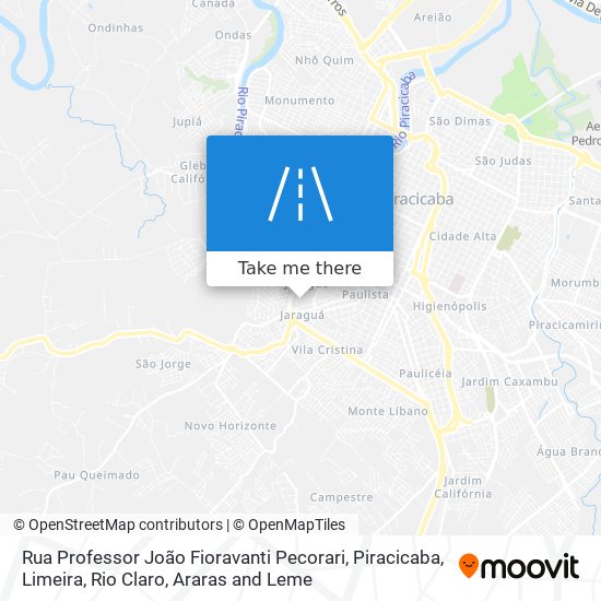 Mapa Rua Professor João Fioravanti Pecorari