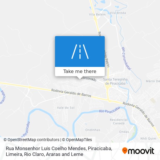 Mapa Rua Monsenhor Luís Coelho Mendes