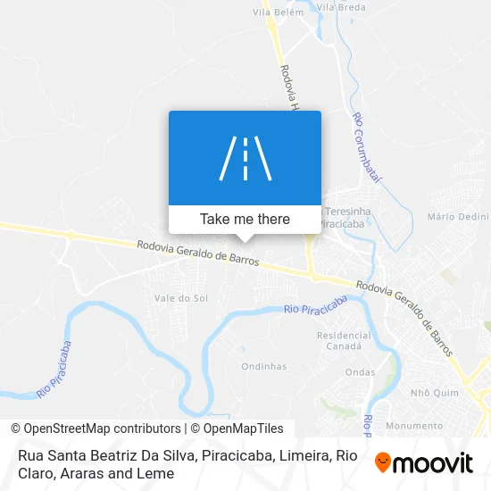 Rua Santa Beatriz Da Silva map