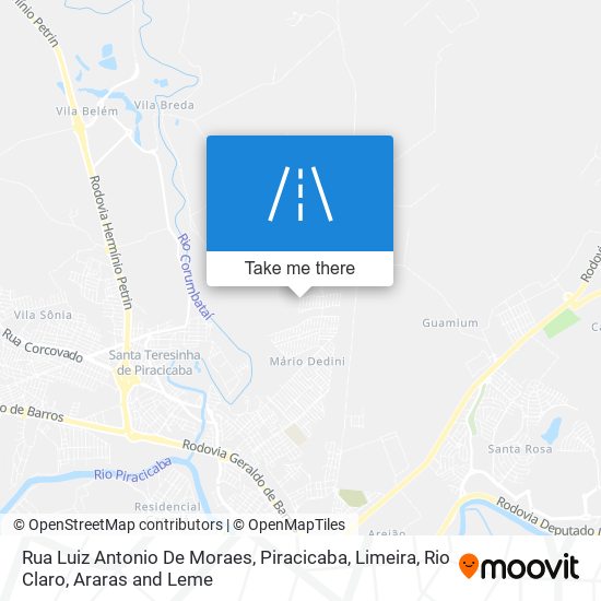 Rua Luiz Antonio De Moraes map