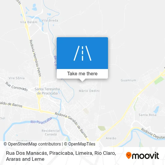 Rua Dos Manacás map