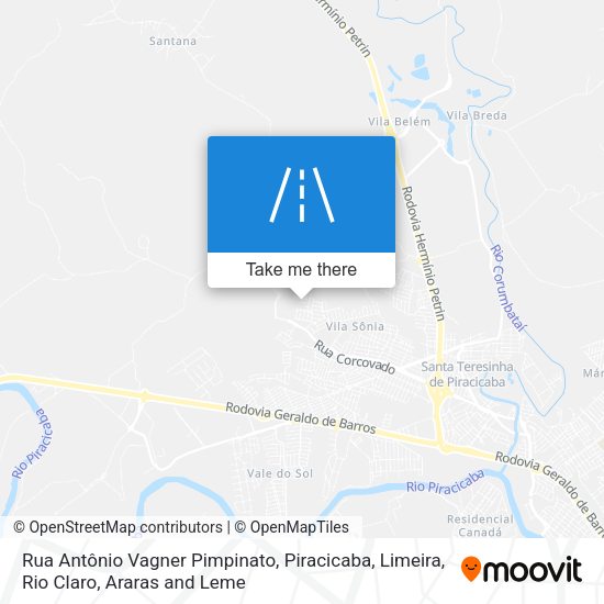 Rua Antônio Vagner Pimpinato map