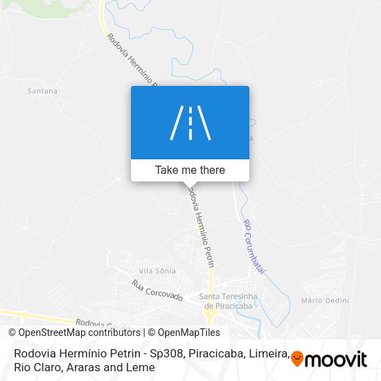 Rodovia Hermínio Petrin - Sp308 map