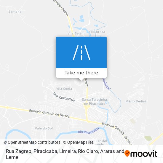 Rua Zagreb map