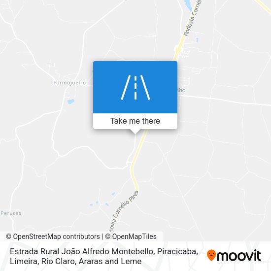 Estrada Rural João Alfredo Montebello map