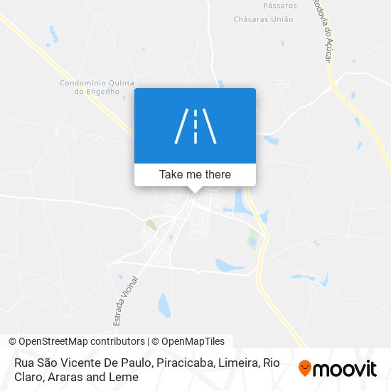 Mapa Rua São Vicente De Paulo