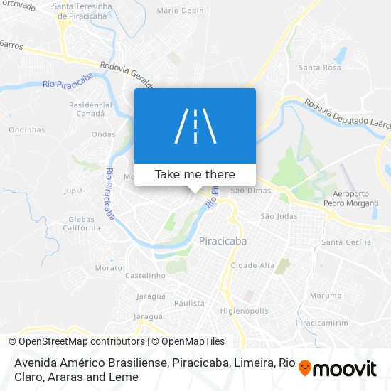 Mapa Avenida Américo Brasiliense