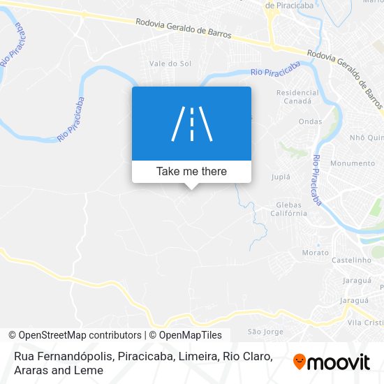 Rua Fernandópolis map