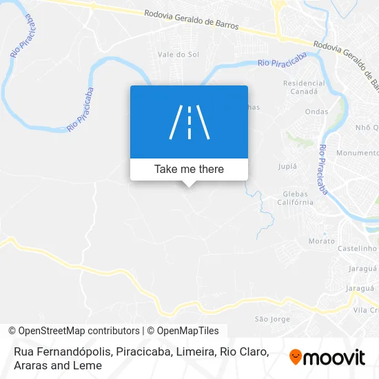 Rua Fernandópolis map
