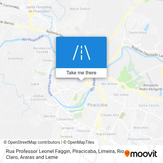 Rua Professor Leonel Faggin map