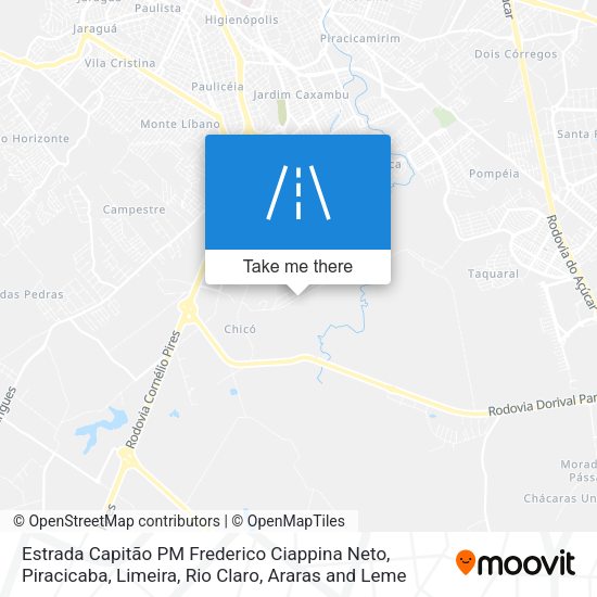 Estrada Capitão PM Frederico Ciappina Neto map