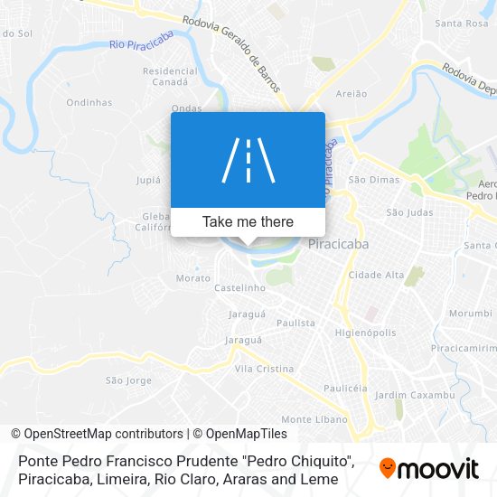 Ponte Pedro Francisco Prudente "Pedro Chiquito" map