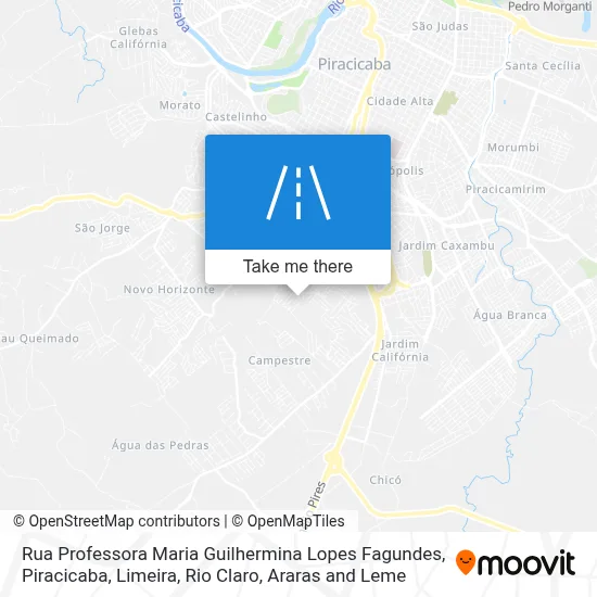 Rua Professora Maria Guilhermina Lopes Fagundes map
