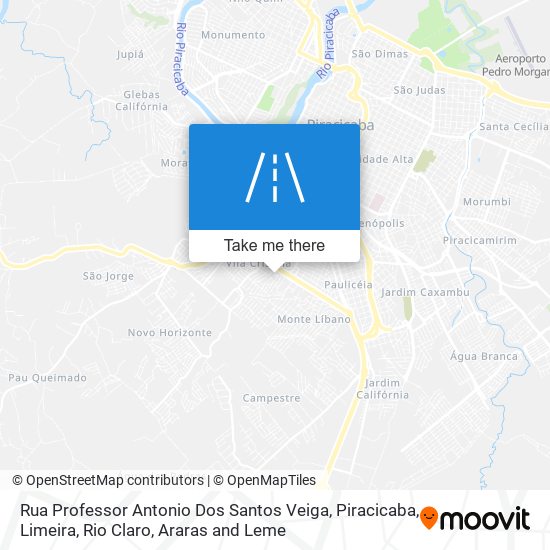 Mapa Rua Professor Antonio Dos Santos Veiga