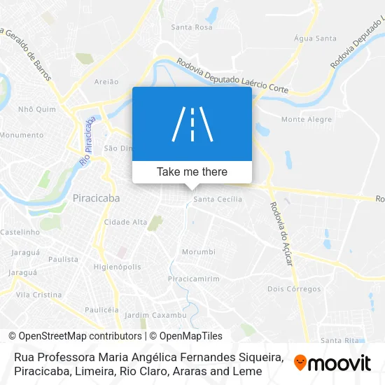Rua Professora Maria Angélica Fernandes Siqueira map