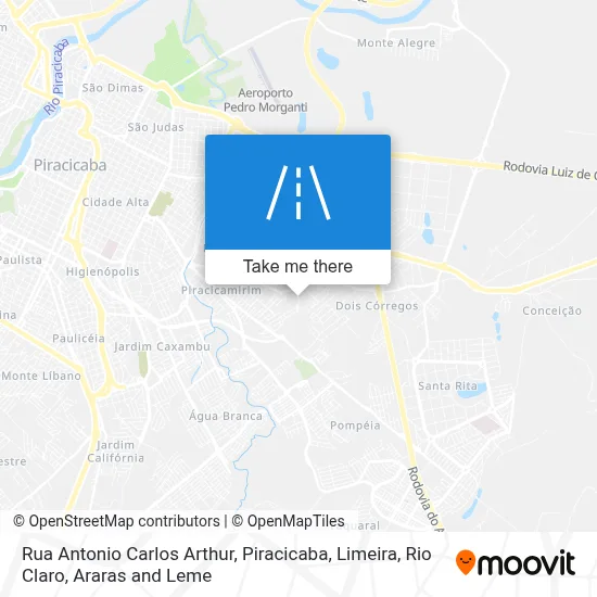 Rua Antonio Carlos Arthur map