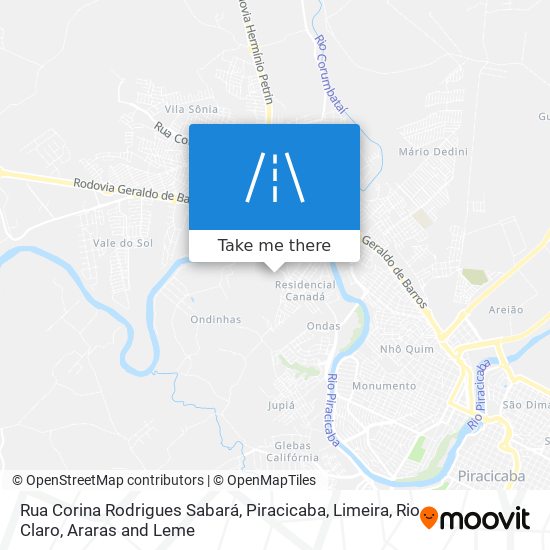 Mapa Rua Corina Rodrigues Sabará