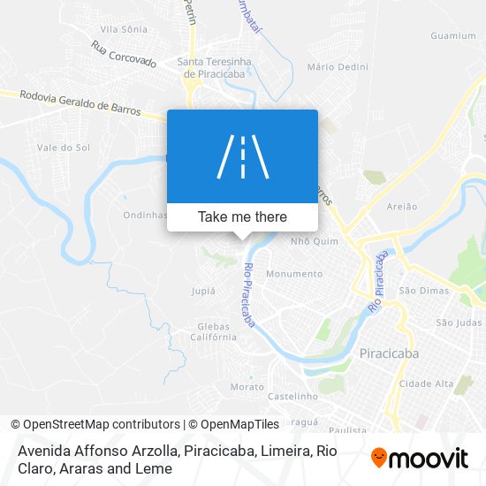 Mapa Avenida Affonso Arzolla