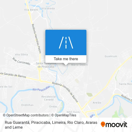 Rua Guarantã map