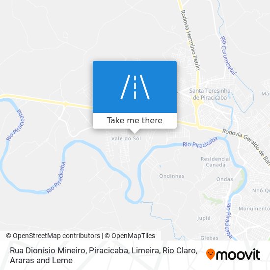 Mapa Rua Dionísio Mineiro