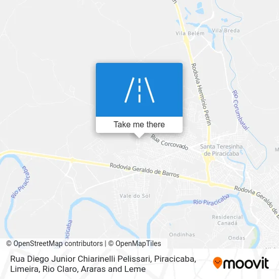 Rua Diego Junior Chiarinelli Pelissari map
