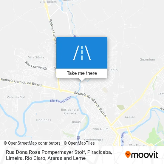 Rua Dona Rosa Pompermayer Stolf map