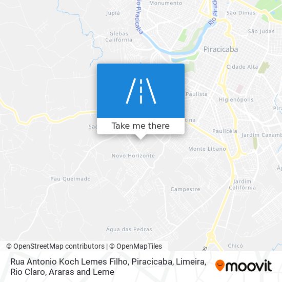 Mapa Rua Antonio Koch Lemes Filho