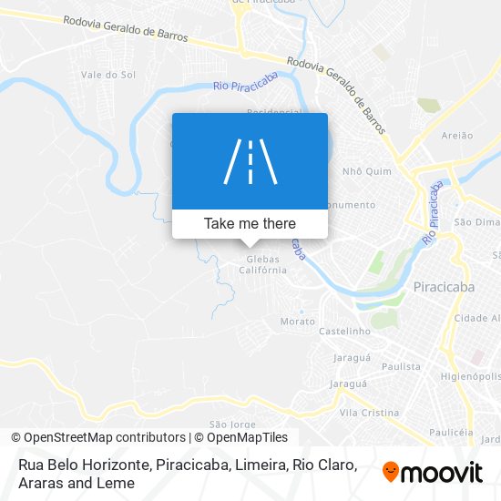 Mapa Rua Belo Horizonte