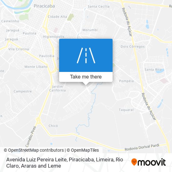 Mapa Avenida Luiz Pereira Leite