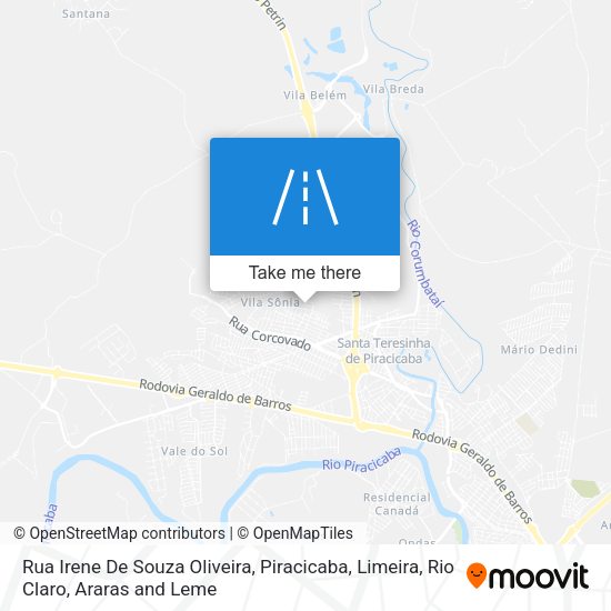 Rua Irene De Souza Oliveira map