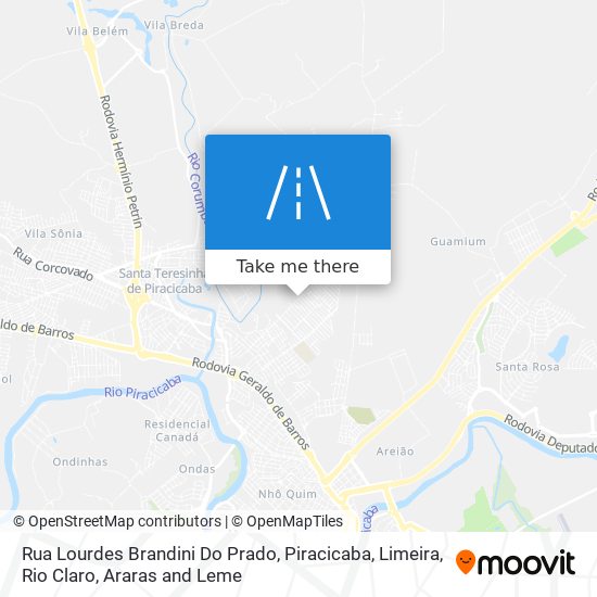 Mapa Rua Lourdes Brandini Do Prado