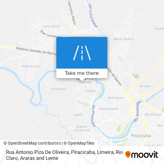 Rua Antonio Piza De Oliveira map