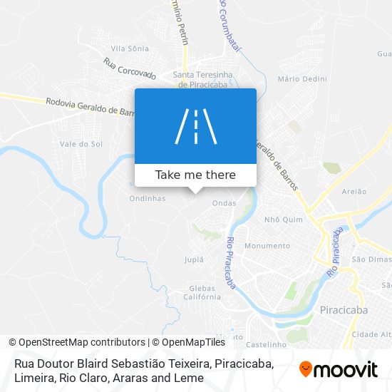 Mapa Rua Doutor Blaird Sebastião Teixeira