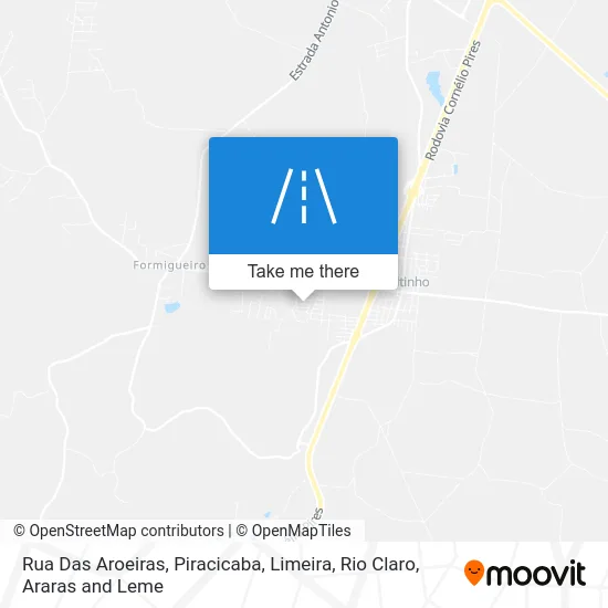 Rua Das Aroeiras map