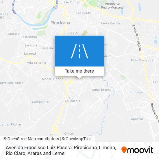 Mapa Avenida Francisco Luiz Rasera