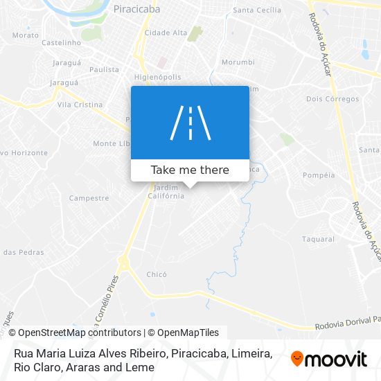 Mapa Rua Maria Luiza Alves Ribeiro