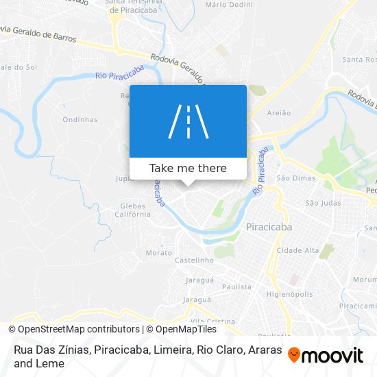 Mapa Rua Das Zínias