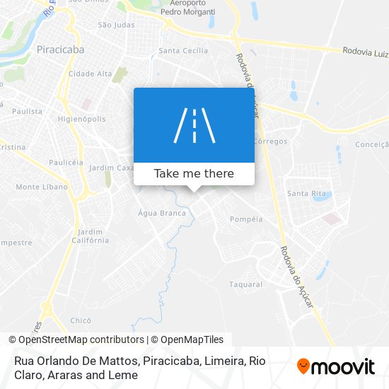 Mapa Rua Orlando De Mattos