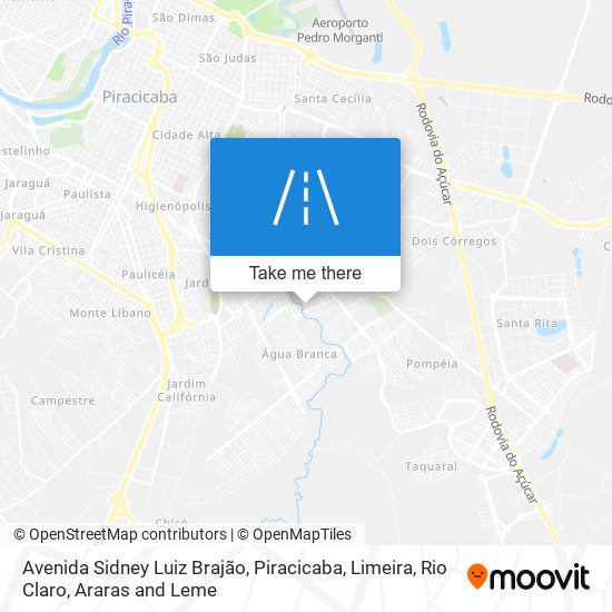 Mapa Avenida Sidney Luiz Brajão