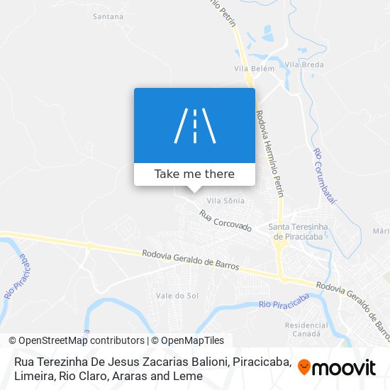 Rua Terezinha De Jesus Zacarias Balioni map