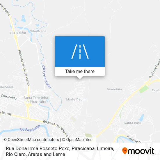 Rua Dona Irma Rosseto Pexe map