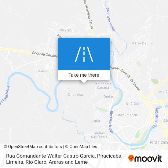Rua Comandante Walter Castro Garcia map
