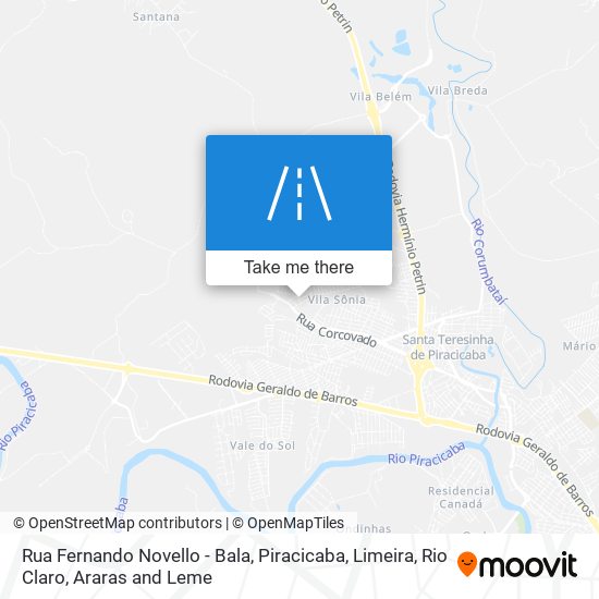 Rua Fernando Novello - Bala map