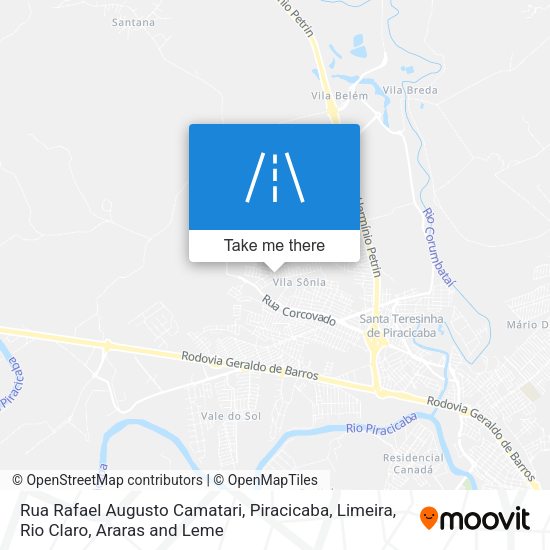 Rua Rafael Augusto Camatari map