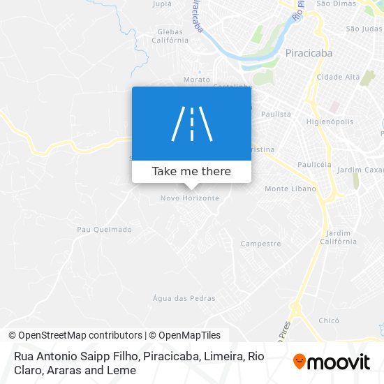 Mapa Rua Antonio Saipp Filho